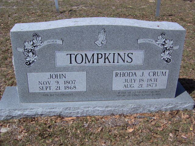 Headstone for Tompkins, John